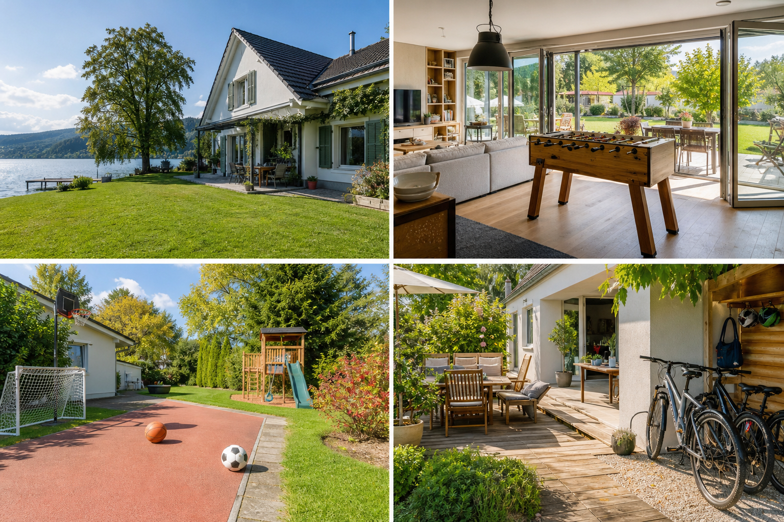 Heller Freizeitraum mit Zugang zum Garten